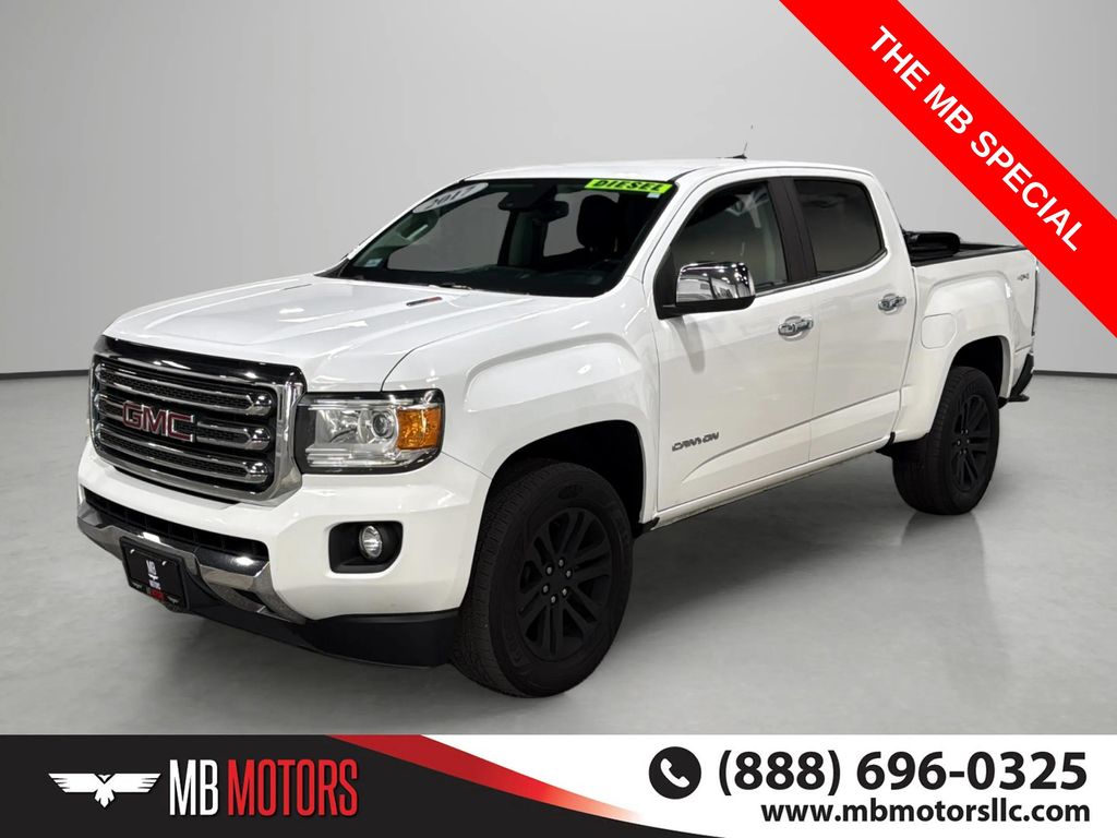 White 2017 GMC Canyon Pickup Truck Four-Wheel Drive 6-Speed Automatic