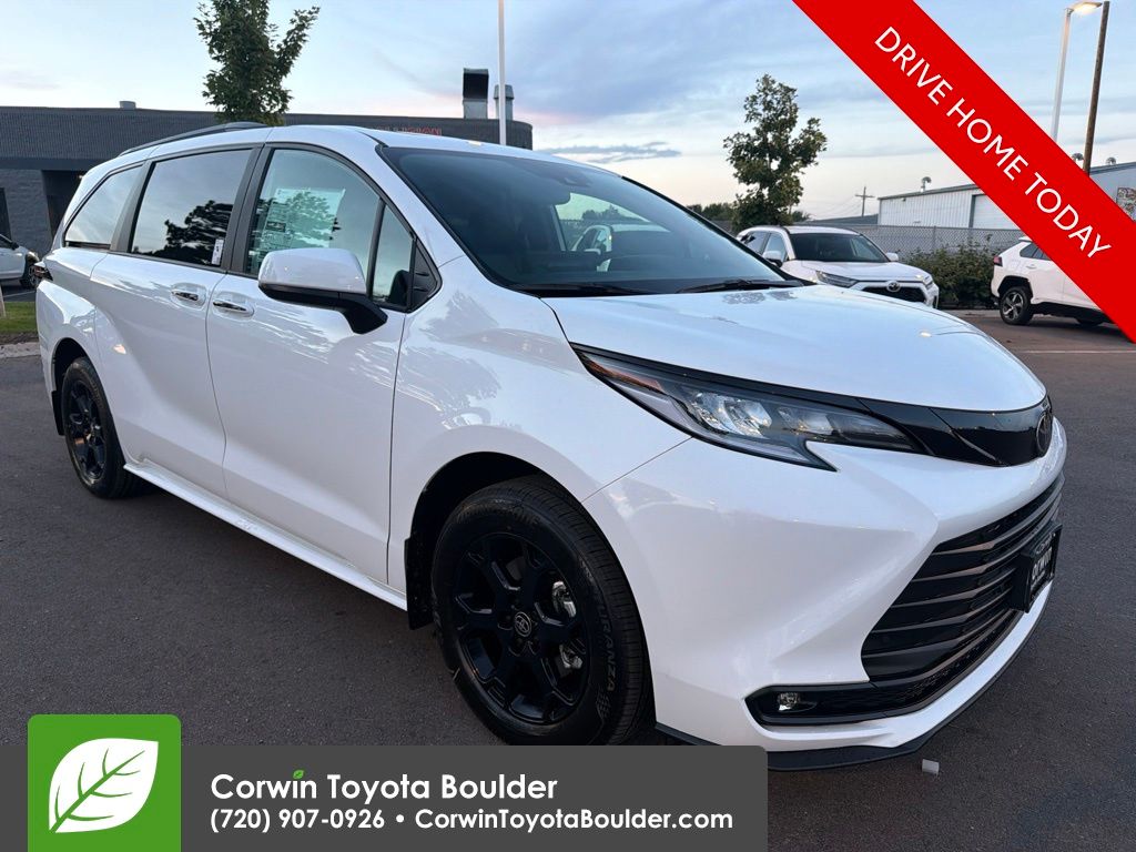 White 2026 Toyota Sienna Minivan All-Wheel Drive Continuously Variable Transmission