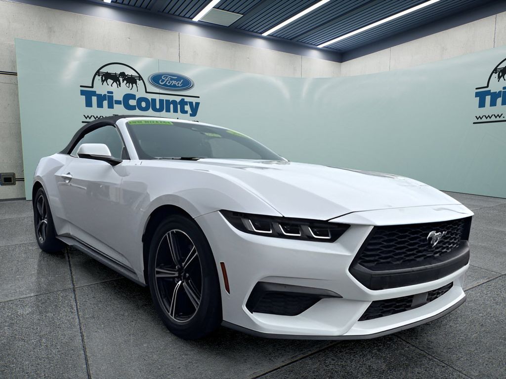 Oxford White 2024 Ford Mustang EcoBoost Premium Convertible RWD Convertible Rear-Wheel Drive Automatic