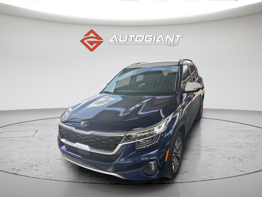 Dark Ocean Blue/White Roof 2021 Kia Seltos SUV / Crossover All-Wheel Drive 7-Speed Automatic