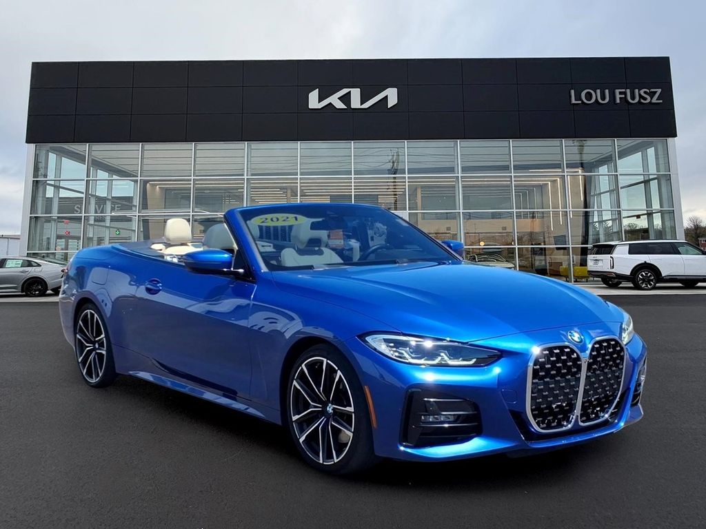 Portimao Blue Metallic 2021 BMW 4 Series Convertible Rear-Wheel Drive 8-Speed Automatic