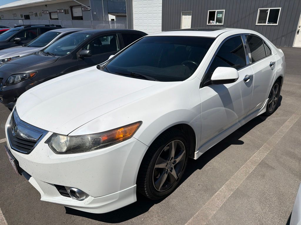 White 2012 Acura TSX Sedan Front-Wheel Drive 5-Speed Automatic