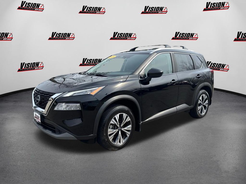 Super Black 2023 Nissan Rogue SV AWD SUV / Crossover All-Wheel Drive Continuously Variable Transmission