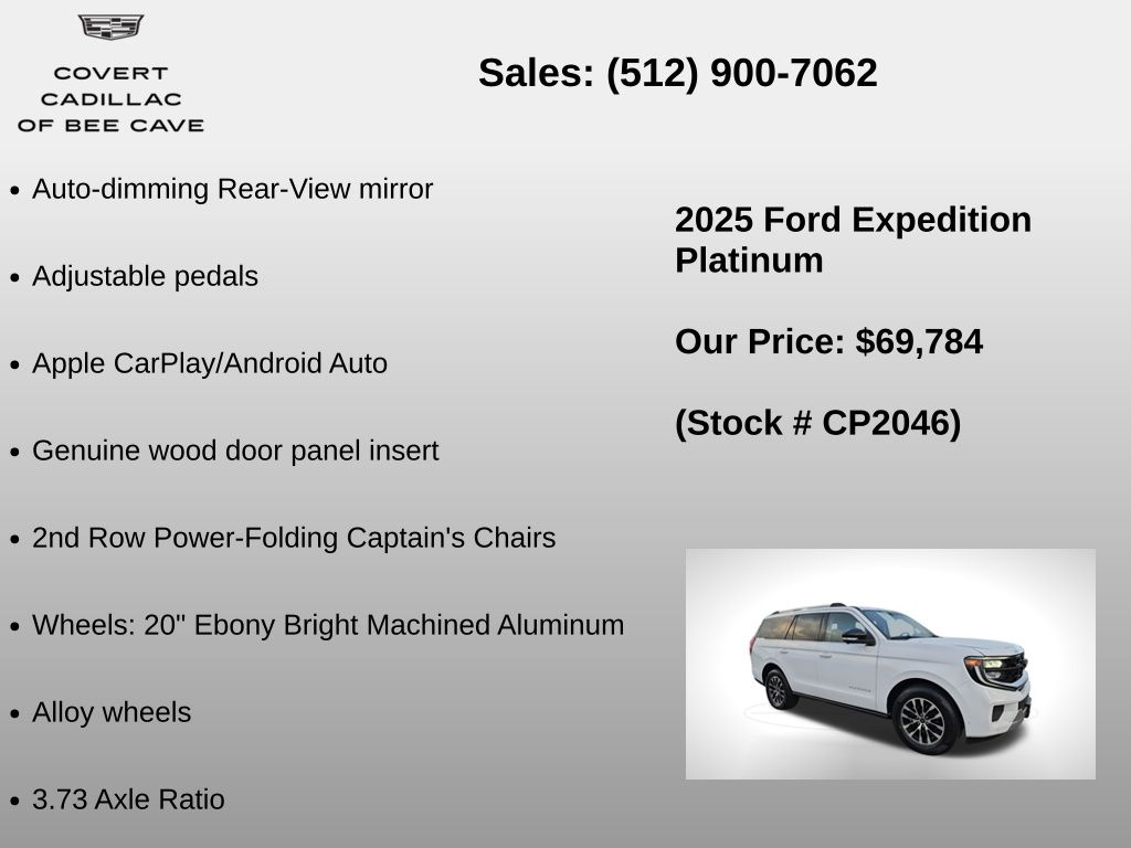 Used Car 2025 Ford Expedition  Platinum For Sale Under $70,000 In Austin, Texas