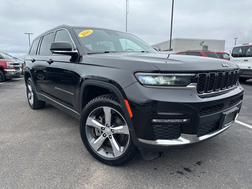 Diamond Black Crystal Pearlcoat 2021 Jeep Grand Cherokee L Limited 4WD SUV / Crossover Four-Wheel Drive 8-Speed Automatic