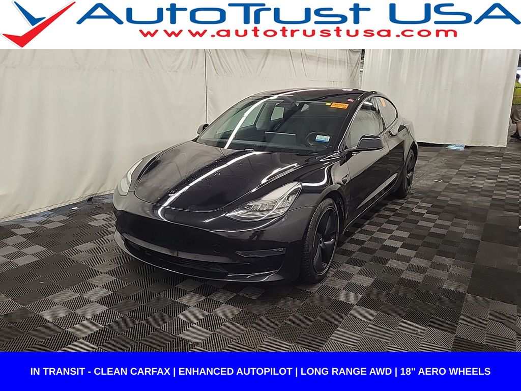 Obsidian Black Metallic 2018 Tesla Model 3 Sedan All-Wheel Drive 1-Speed Automatic
