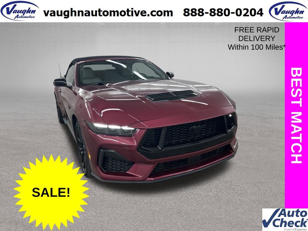 Pink (Molten Magenta Metallic Tri-Coat) 2025 Ford Mustang Convertible Rear-Wheel Drive Automatic