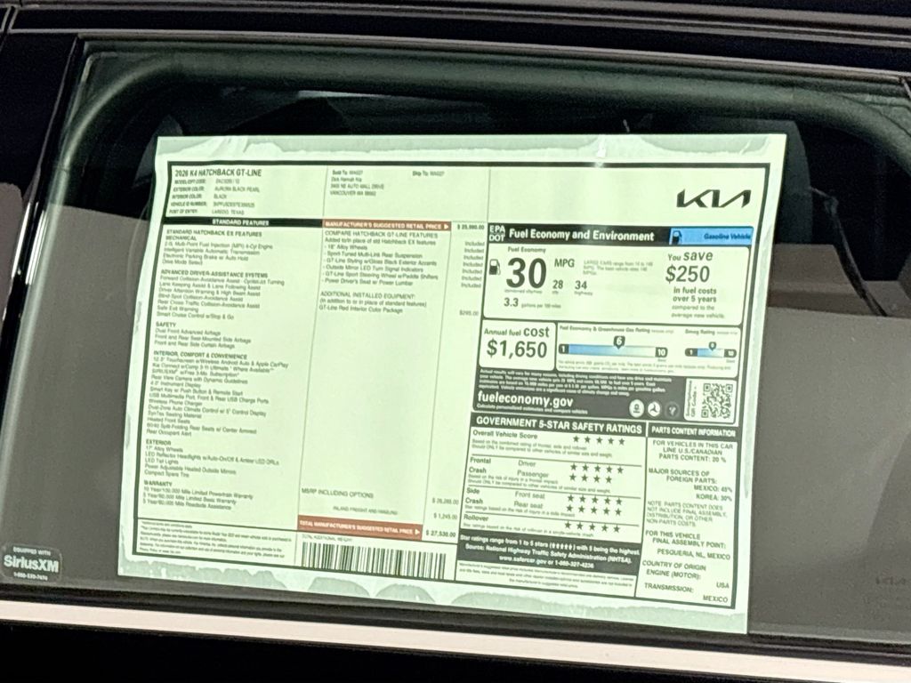 2026 Kia K4 GT-Line