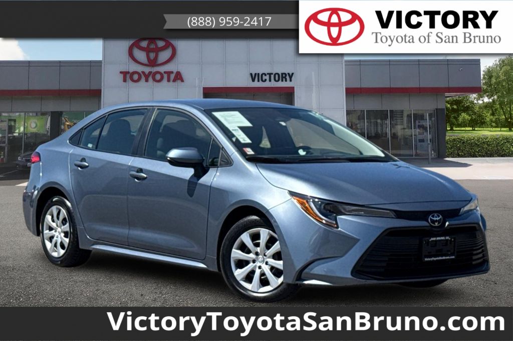 Classic Silver Metallic 2025 Toyota Corolla LE FWD Sedan Front-Wheel Drive Continuously Variable Transmission