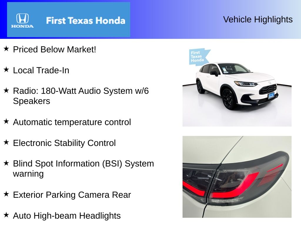 Used Car 2025 Honda Hr-v  Sport For Sale Under $30,000 In Austin, Texas