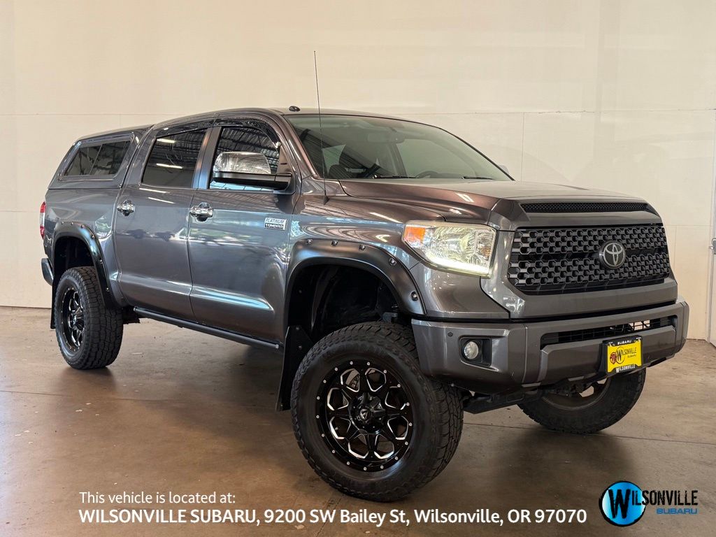 Magnetic Gray Metallic 2014 Toyota Tundra Platinum CrewMax 5.7L 4WD Pickup Truck Four-Wheel Drive 6-Speed Automatic Overdrive