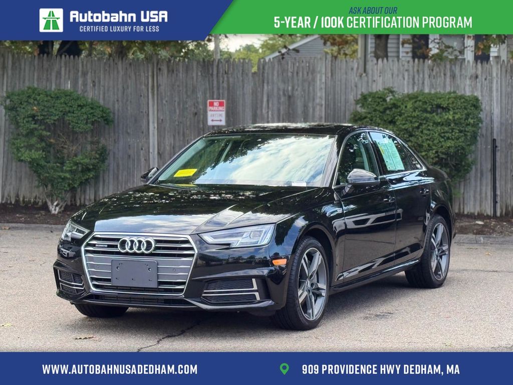Black 2018 Audi A4 Sedan All-Wheel Drive 7-Speed Automatic