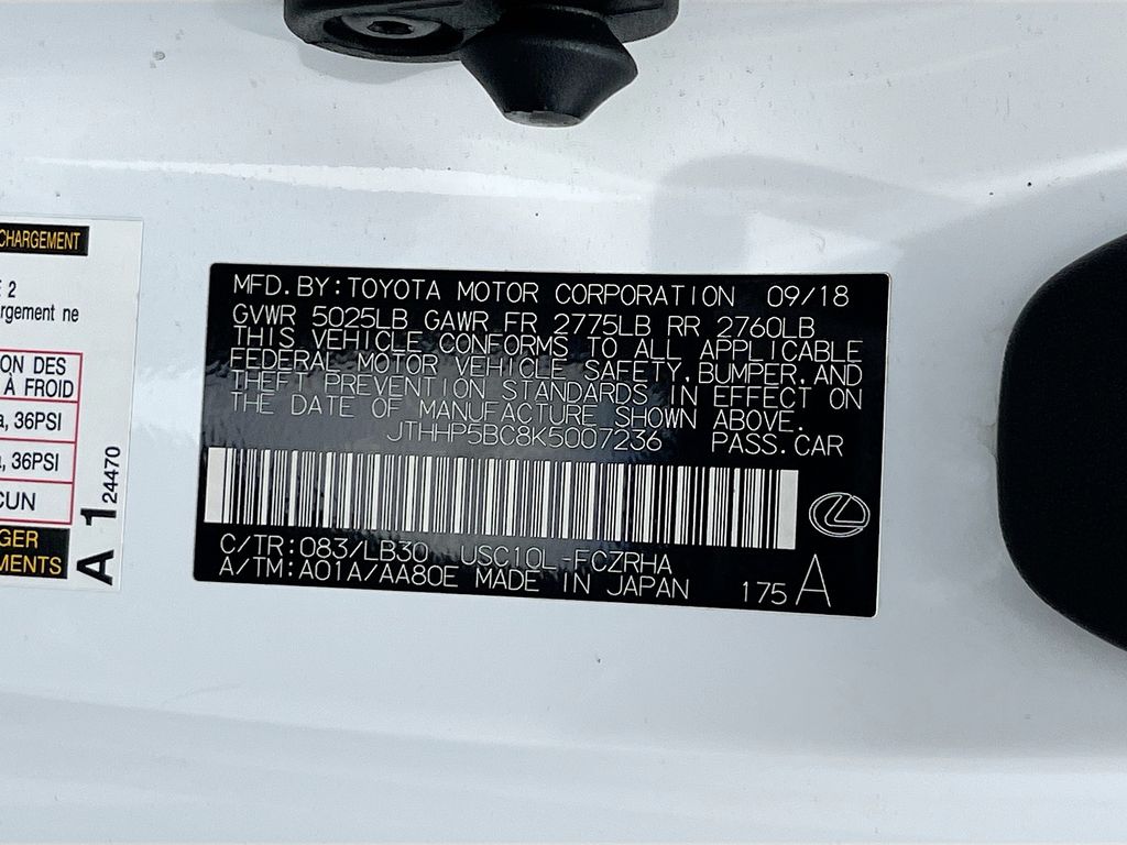 Used 2019 White Lexus F image 33