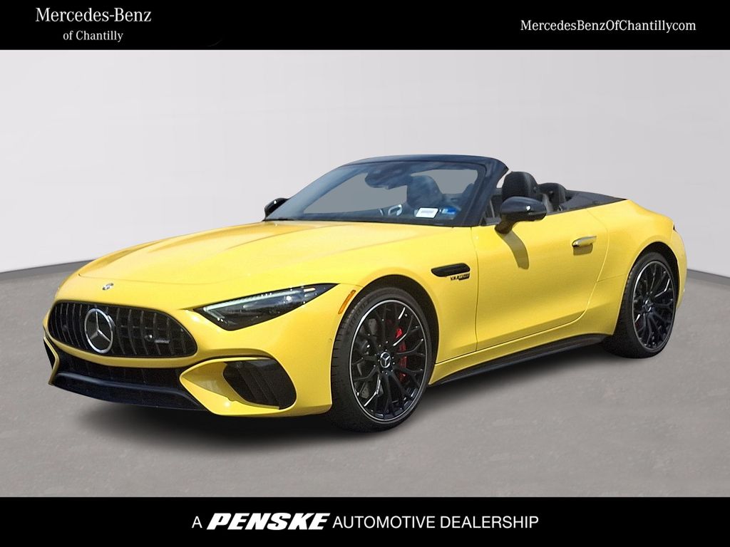 Yellow 2024 Mercedes-Benz SL-Class Convertible All-Wheel Drive 9-Speed Automatic