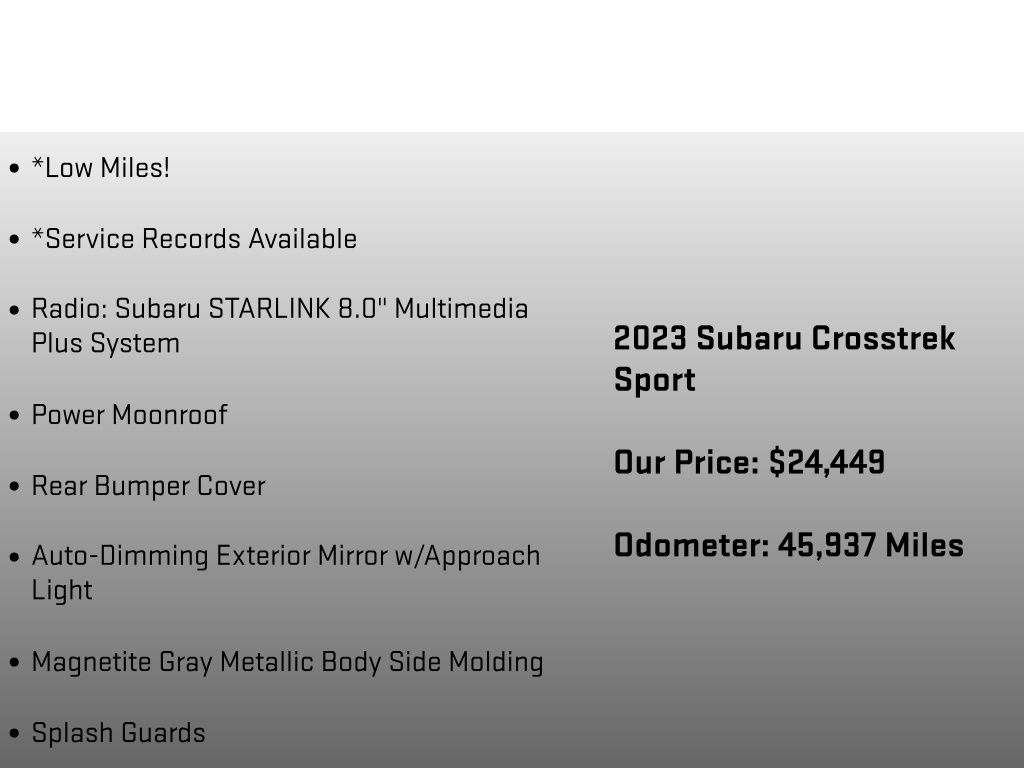 2023 Subaru Crosstrek Sport Gray at Rafferty Subaru