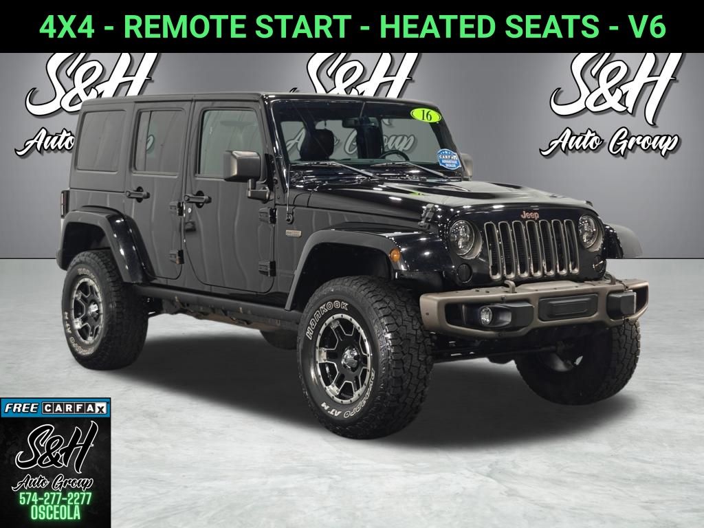 Black Clearcoat 2016 Jeep Wrangler SUV / Crossover Four-Wheel Drive 5-Speed Automatic