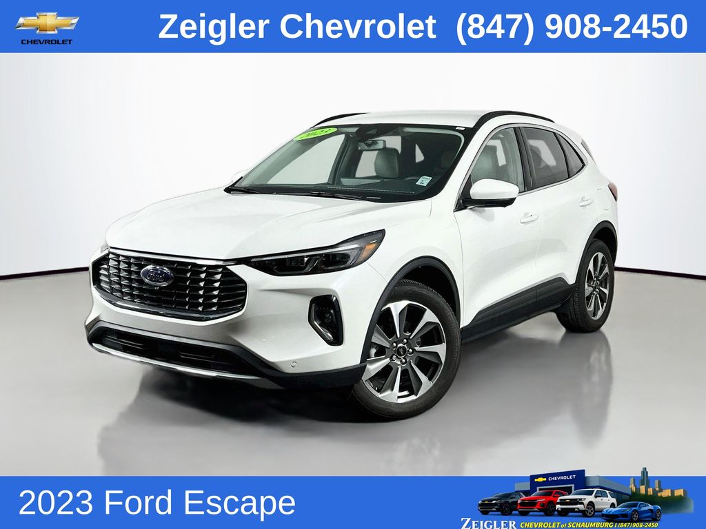 White Metallic 2023 Ford Escape SUV / Crossover All-Wheel Drive 8-Speed Automatic