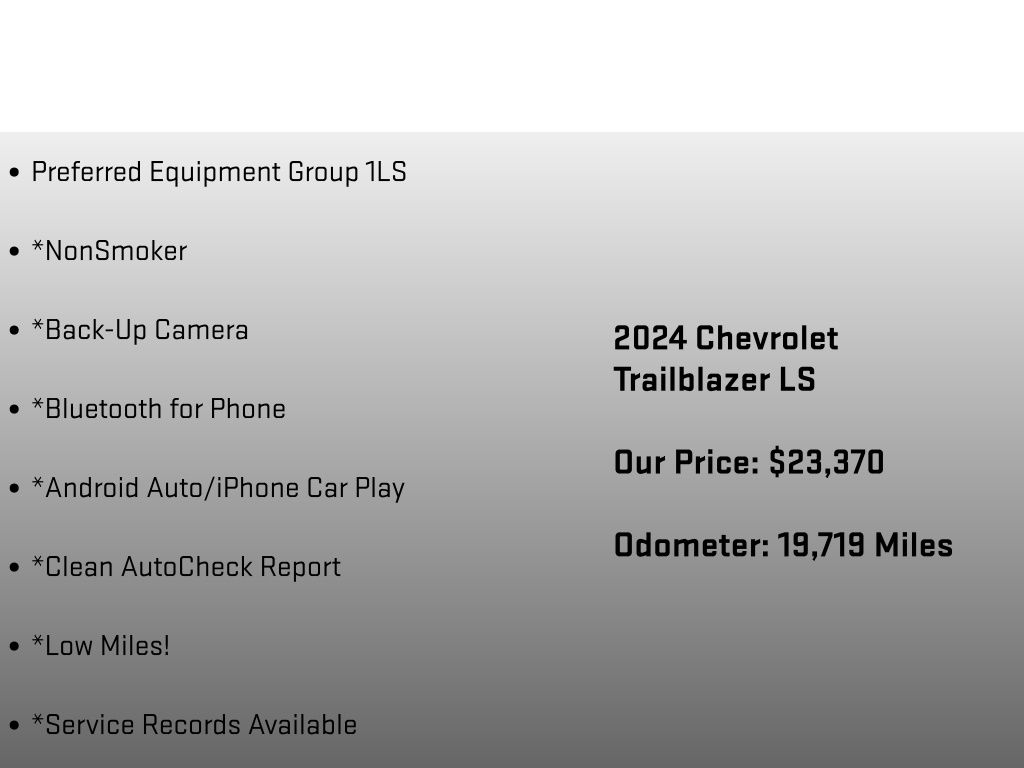2024 Chevrolet TrailBlazer LS Black at Carlisle Cadillac Buick GMC