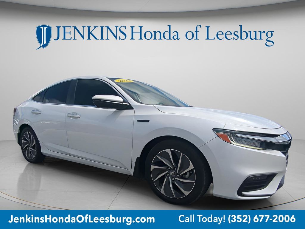 Platinum White Pearl 2022 Honda Insight Touring FWD Sedan Front-Wheel Drive Continuously Variable Transmission