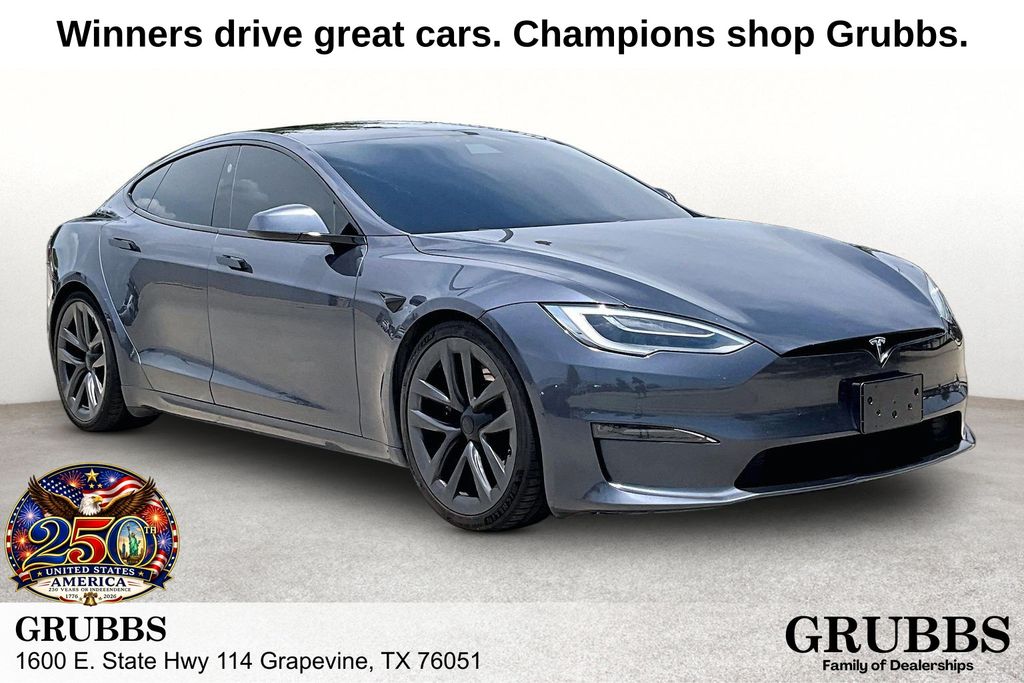 Midnight Silver Metallic 2021 Tesla Model S Sedan All-Wheel Drive 1-Speed Automatic