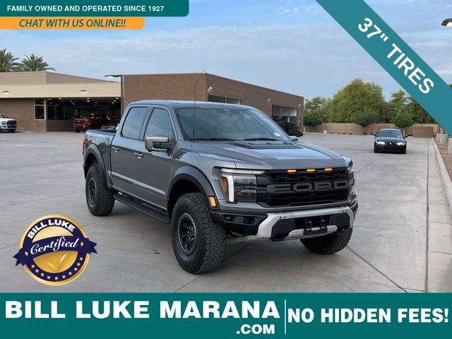 Carbonized Gray Metallic 2025 Ford F-150 Raptor SuperCrew 4WD Pickup Truck Four-Wheel Drive Automatic
