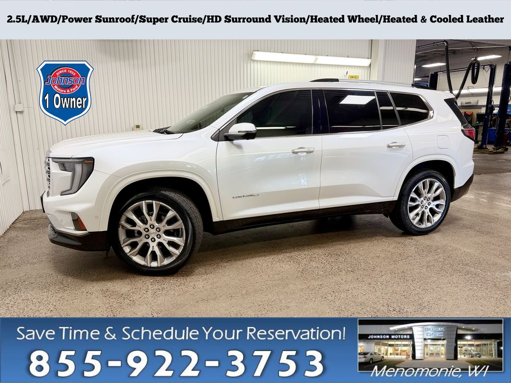 White Frost Tricoat 2024 GMC Acadia SUV / Crossover Four-Wheel Drive 8-Speed Automatic