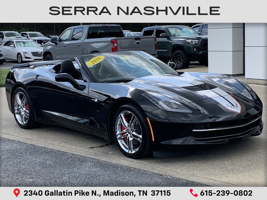 Black 2016 Chevrolet Corvette Convertible Rear-Wheel Drive 8-Speed Automatic