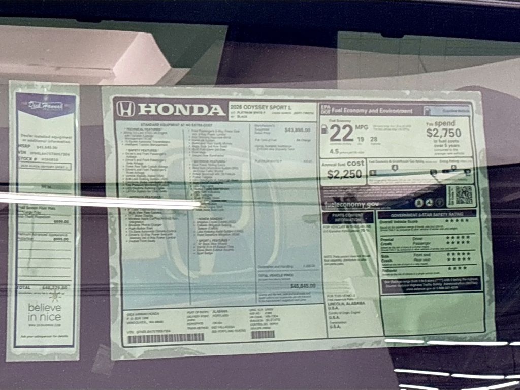 2026 Honda Odyssey Sport-L