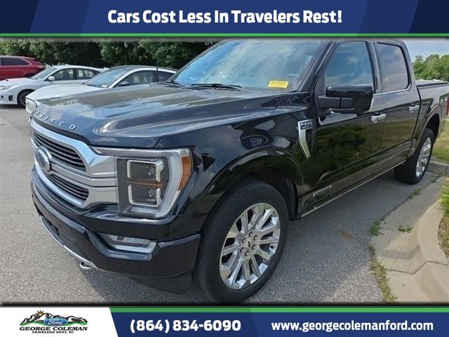 Black Metallic 2023 Ford F-150 Limited SuperCrew 4WD Pickup Truck Four-Wheel Drive Automatic
