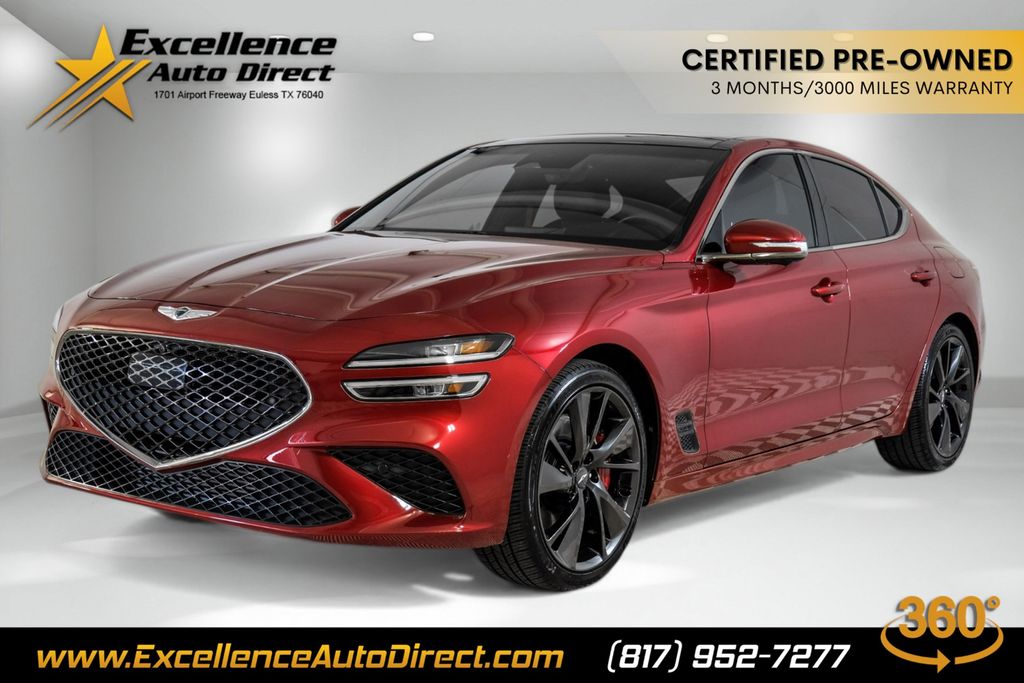 Havana Red 2022 Genesis G70 3.3T RWD Sedan Rear-Wheel Drive 8-Speed Automatic