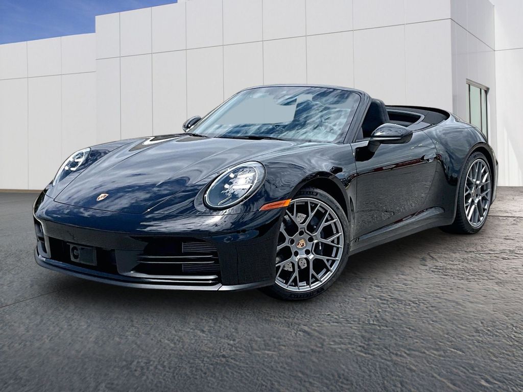 Black 2026 Porsche 911 Convertible Rear-Wheel Drive 8-Speed Automatic