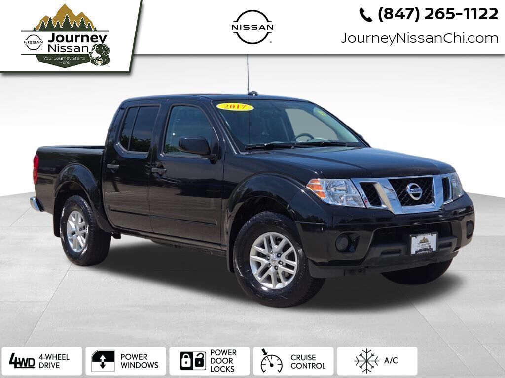 Gray (Magnetic Black) 2017 Nissan Frontier SV V6 Crew Cab 4WD Pickup Truck Four-Wheel Drive 5-Speed Automatic Overdrive