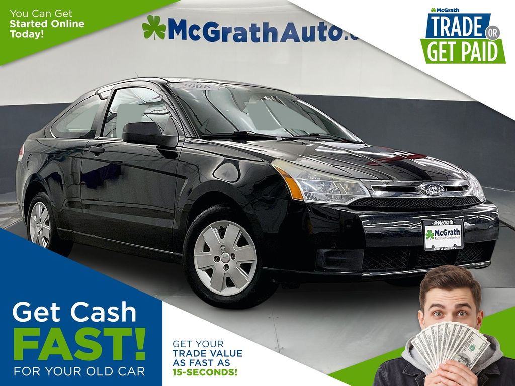 Black 2008 Ford Focus Coupe Front-Wheel Drive
