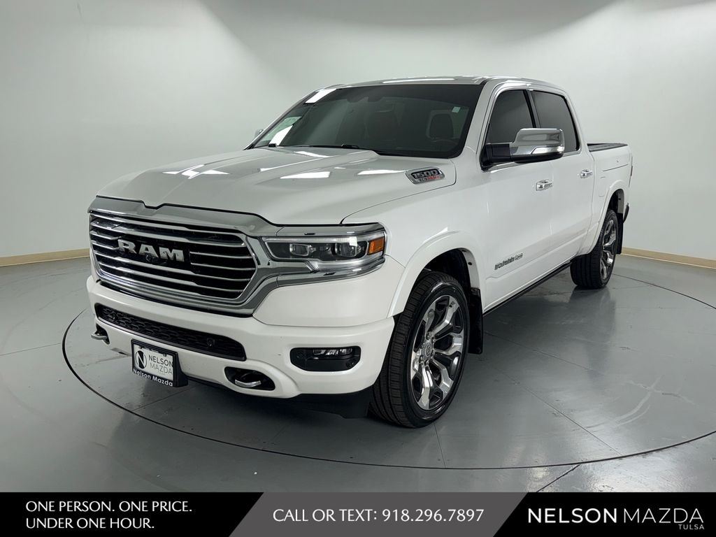 Ivory White Tri-Coat Pearlcoat 2021 RAM 1500 Pickup Truck Four-Wheel Drive 8-Speed Automatic