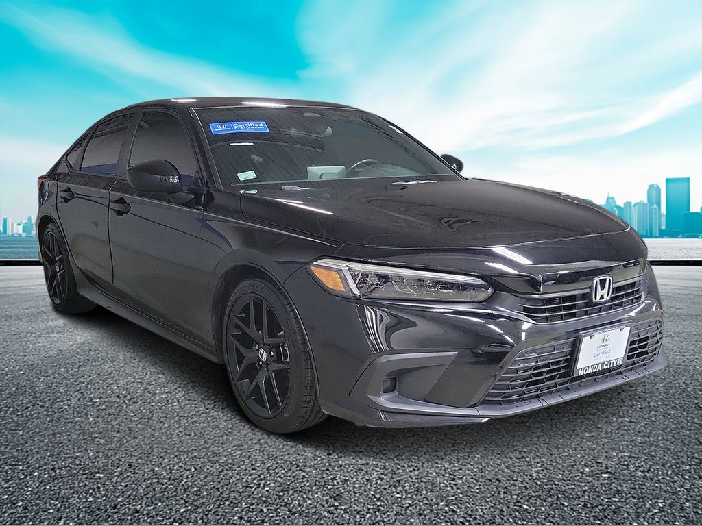 Crystal Black Pearl 2024 Honda Civic Sedan Front-Wheel Drive Continuously Variable Transmission