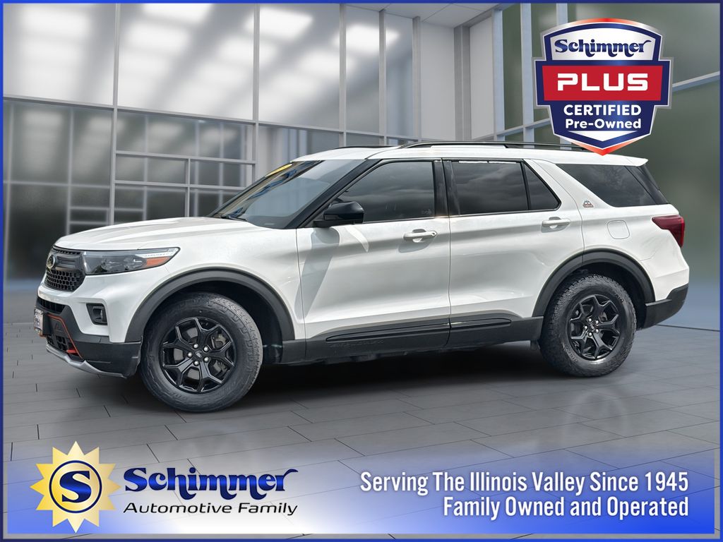 White Metallic 2023 Ford Explorer SUV / Crossover All-Wheel Drive Automatic