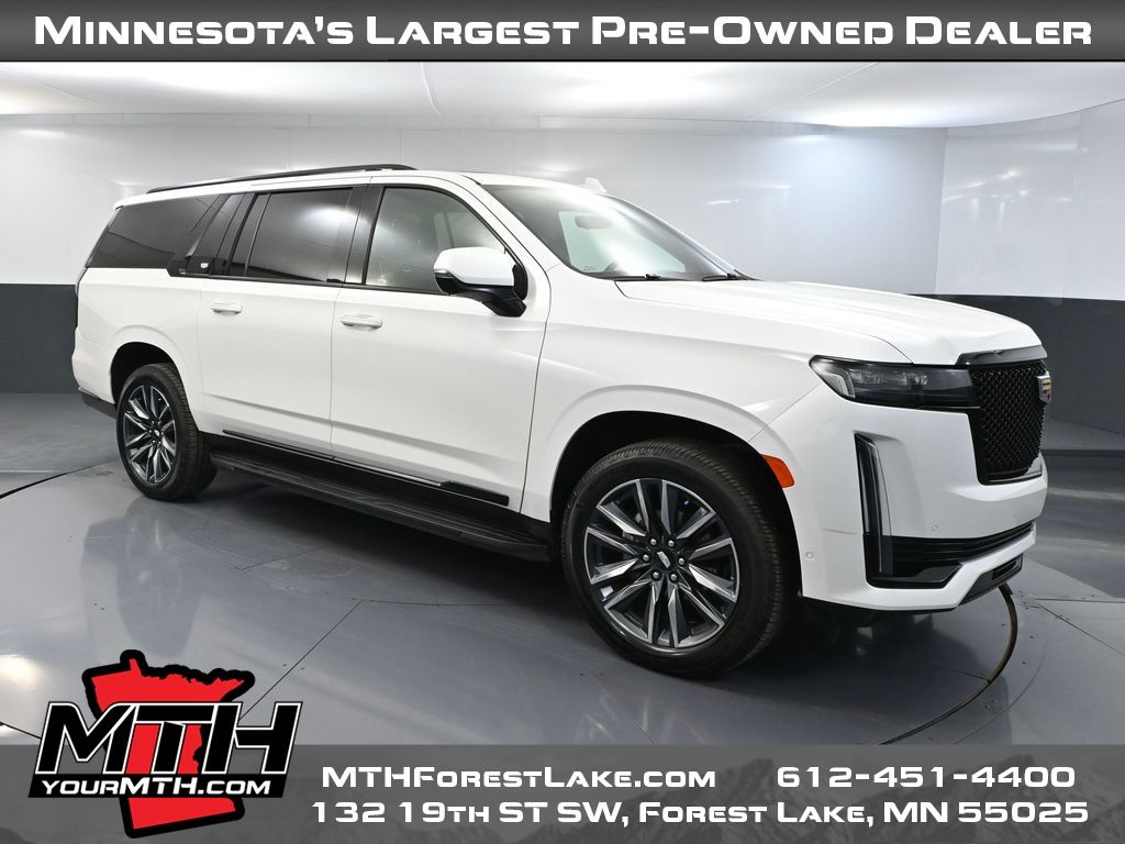 Crystal White Tricoat 2021 Cadillac Escalade ESV SUV / Crossover Four-Wheel Drive