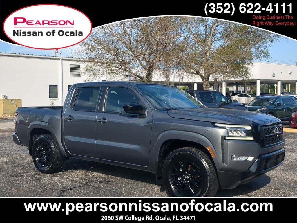 Gray (Gun Metallic) 2023 Nissan Frontier SV Crew Cab RWD Pickup Truck 4X2 9-Speed Automatic