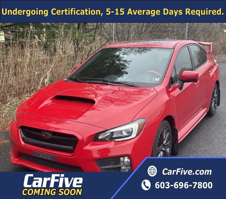 Lightning Red 2015 Subaru WRX Limited Sedan All-Wheel Drive 6-Speed Manual