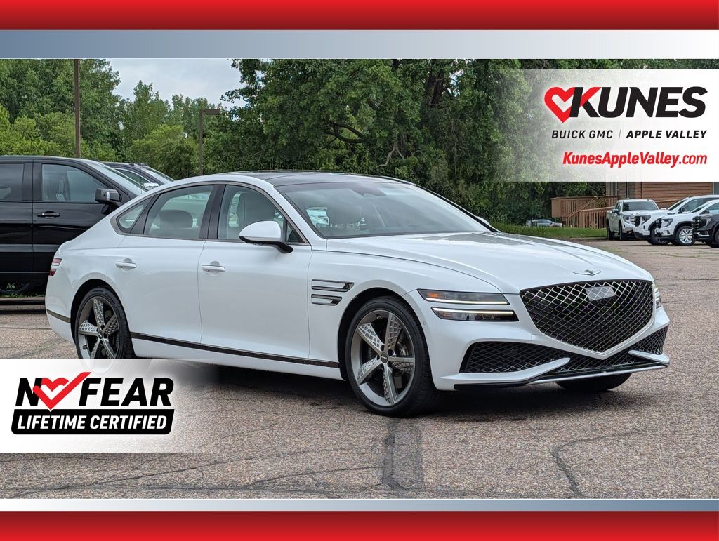 Uyuni White 2024 Genesis G80 Sedan All-Wheel Drive 8-Speed Automatic
