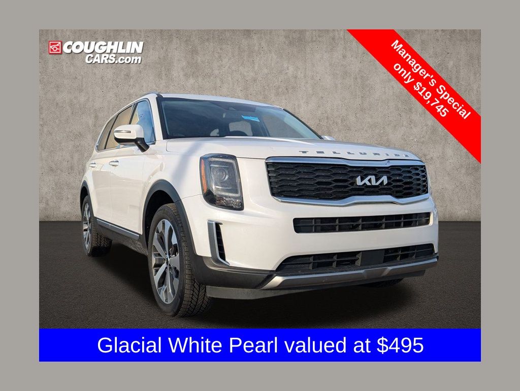 Glacial White Pearl 2022 Kia Telluride S AWD SUV / Crossover All-Wheel Drive 8-Speed Automatic