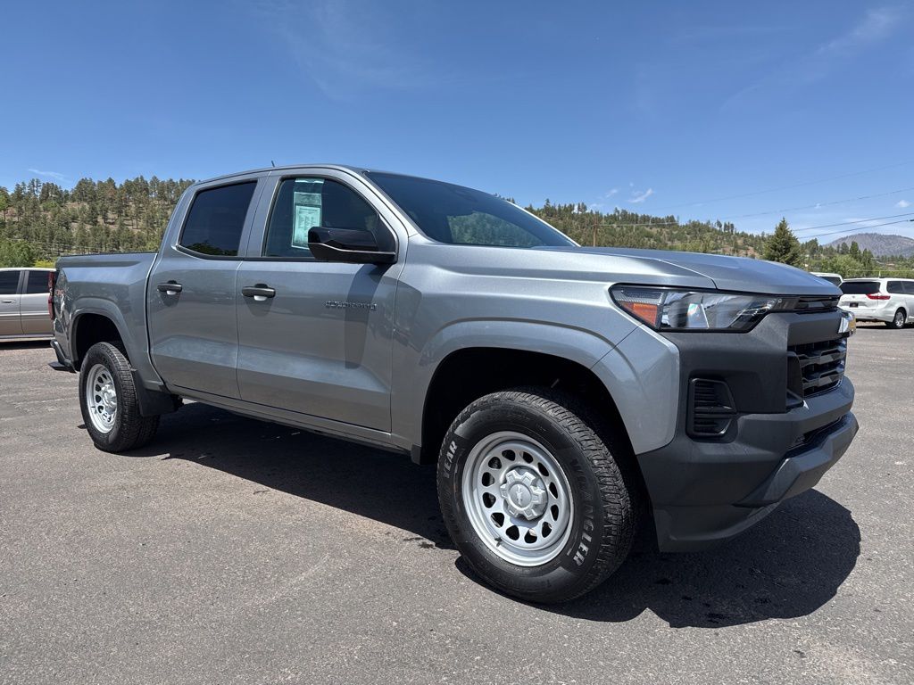Sterling Gray Metallic 2024 Chevrolet Colorado Work Truck Crew Cab 4WD Pickup Truck Four-Wheel Drive 8-Speed Automatic