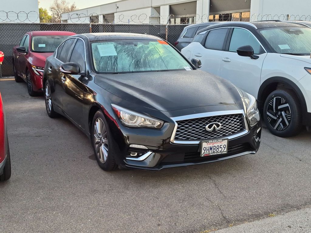 Black Obsidian 2023 INFINITI Q50 Sedan Rear-Wheel Drive 7-Speed Automatic Overdrive