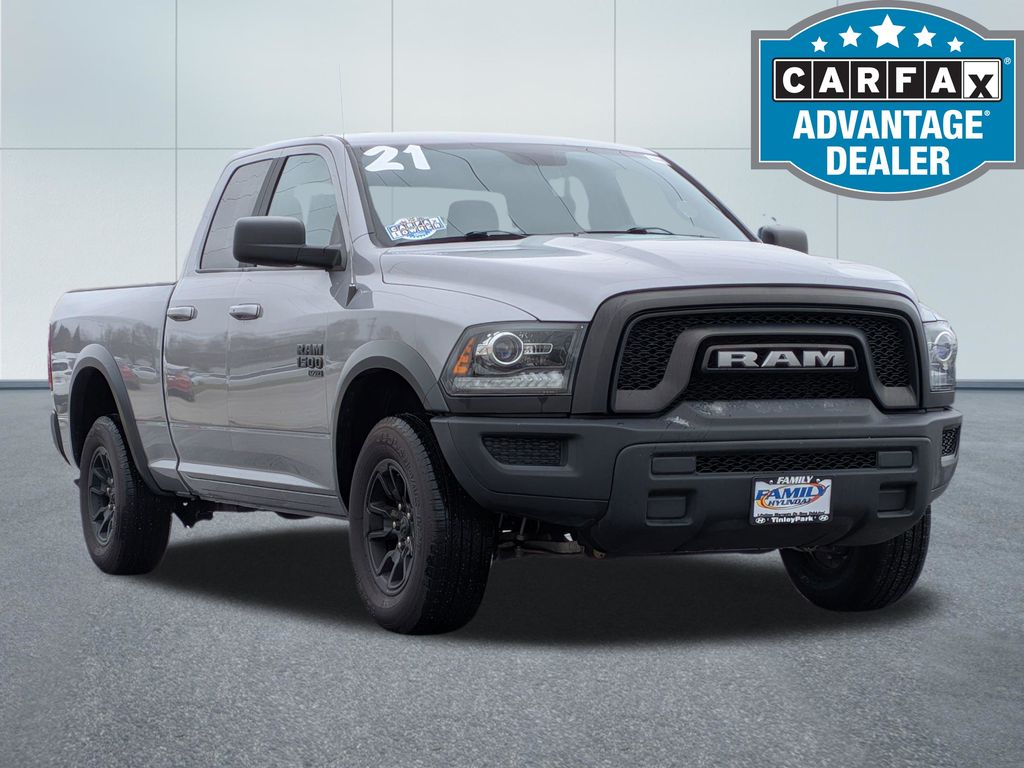 Billet Silver Metallic Clearcoat 2021 RAM 1500 Classic Warlock Quad Cab 4WD Pickup Truck Four-Wheel Drive 8-Speed Automatic