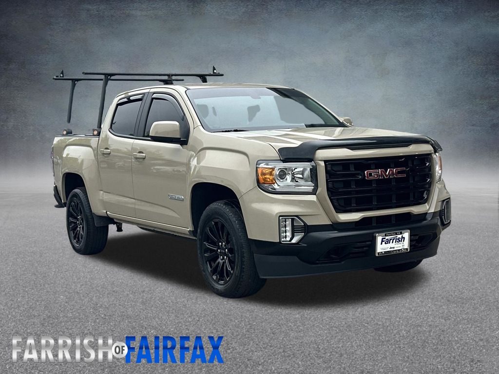 Desert Sand Metallic 2022 GMC Canyon Elevation Crew Cab RWD Pickup Truck 4X2 8-Speed Automatic