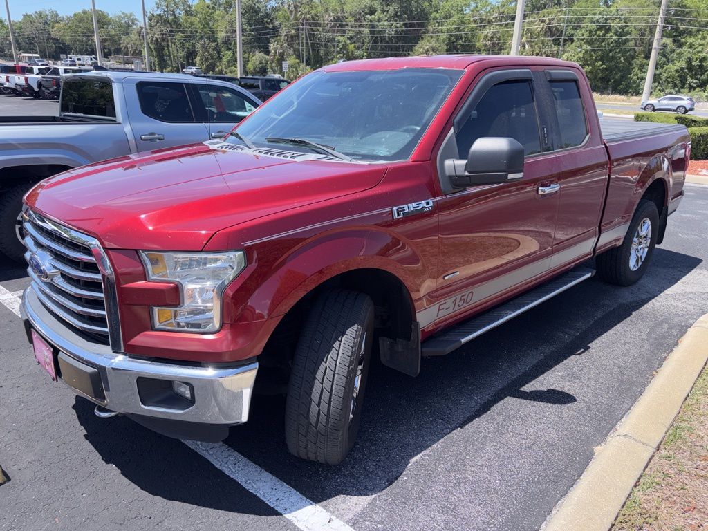 Ruby Red Metallic 2015 Ford F-150 XLT SuperCab 4WD Pickup Truck Four-Wheel Drive 6-Speed Automatic