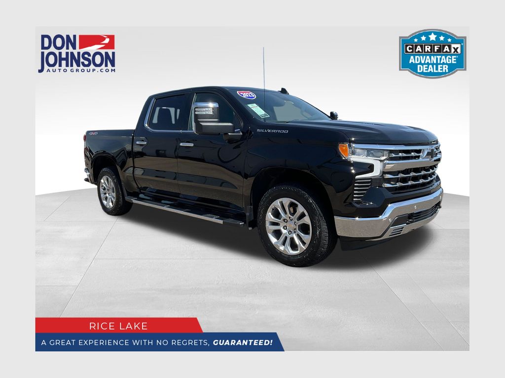 Black 2023 Chevrolet Silverado 1500 Pickup Truck Four-Wheel Drive Automatic