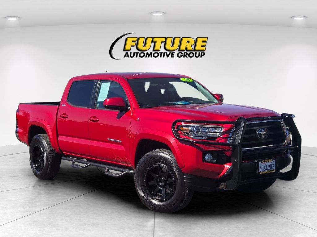 Barcelona Red Metallic 2020 Toyota Tacoma SR5 V6 Double Cab RWD Pickup Truck 4X2 6-Speed Automatic