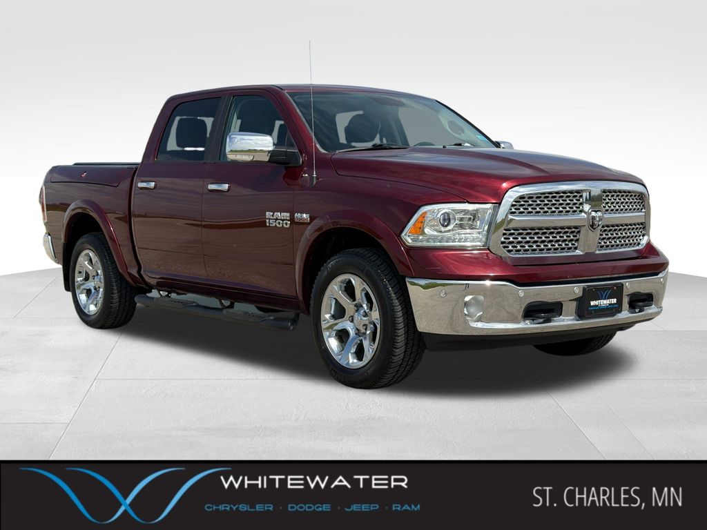 Delmonico Red Pearlcoat 2016 RAM 1500 Laramie Crew Cab 4WD Pickup Truck Four-Wheel Drive 8-Speed Automatic