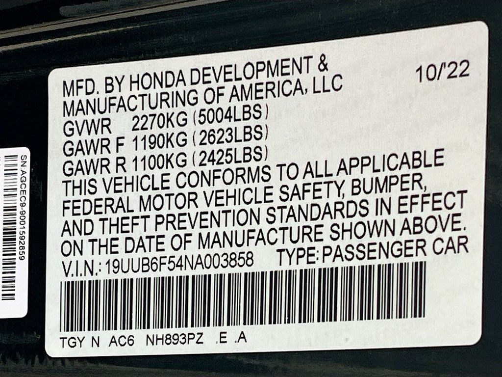 Used 2022 Black Acura A-Spec Package image 34